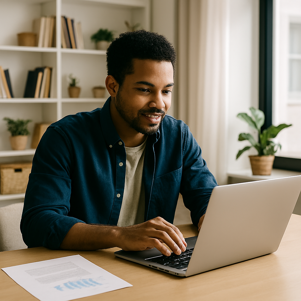 Man working from home image