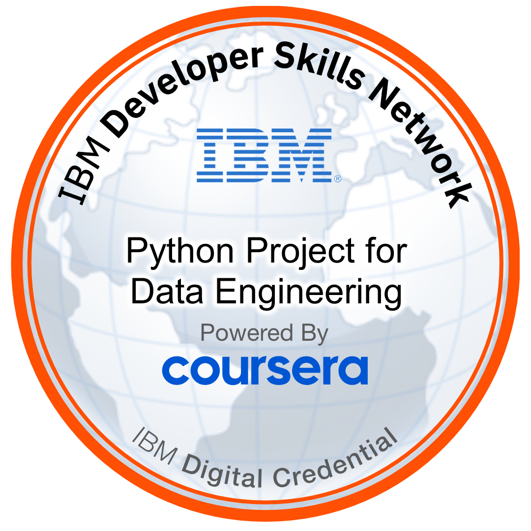 Python project for Data Engineering IBM Certificate